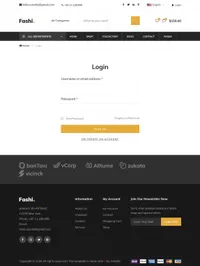 fashi mini website template desktop screenshot