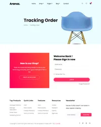 aranoz mini website template desktop screenshot