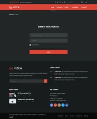 vizew mini website template desktop screenshot