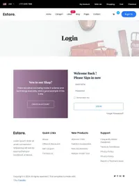 estore mini website template desktop screenshot