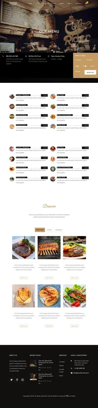 coffee-blend mini website template desktop screenshot