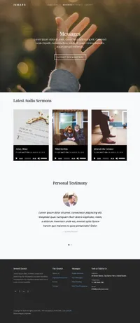 inward mini website template desktop screenshot