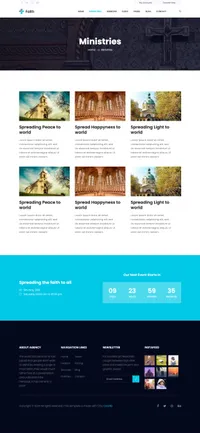 faith mini website template desktop screenshot