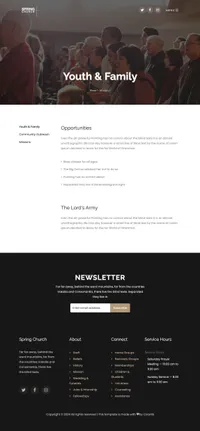 spring mini website template desktop screenshot