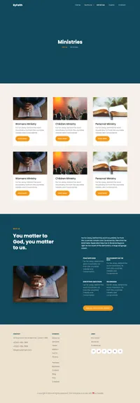 byfaith mini website template desktop screenshot
