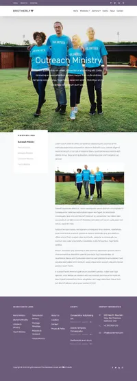 brotherlylove mini website template desktop screenshot