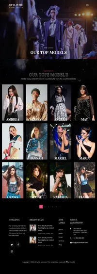 stylistic mini website template desktop screenshot