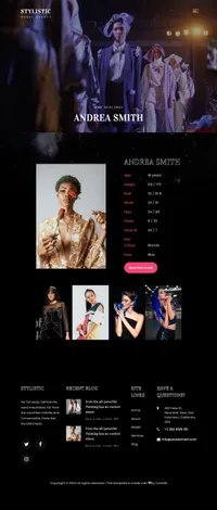 stylistic mini website template desktop screenshot