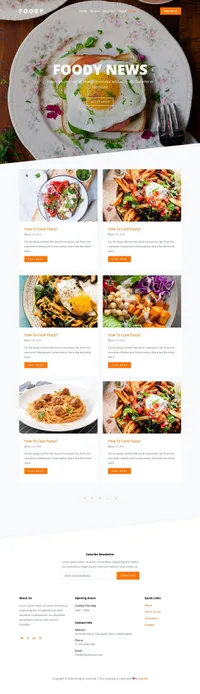 foody mini website template desktop screenshot