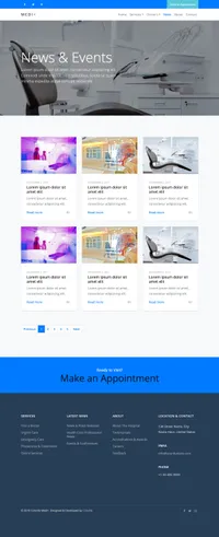 medi mini website template desktop screenshot