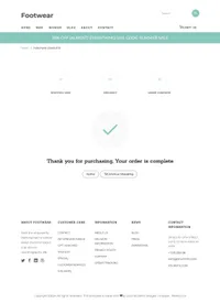 footwear mini website template desktop screenshot