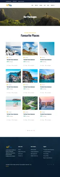 gotrip mini website template desktop screenshot