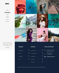 elen mini website template desktop screenshot