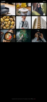 thumber mini website template desktop screenshot