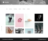 studio mini website template desktop screenshot