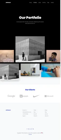 approach mini website template desktop screenshot