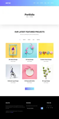 meetme mini website template desktop screenshot