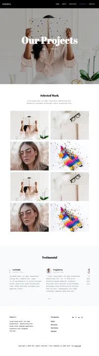 innova mini website template desktop screenshot