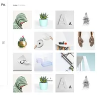 po-portfolio mini website template desktop screenshot