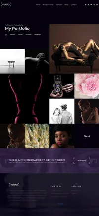 porto mini website template desktop screenshot