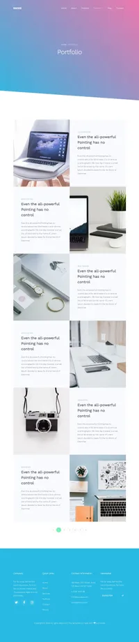 racks mini website template desktop screenshot