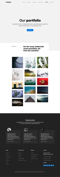 reshape mini website template desktop screenshot