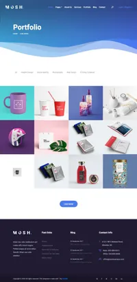 mosh mini website template desktop screenshot