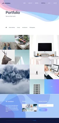 sierra mini website template desktop screenshot