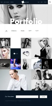 glamour mini website template desktop screenshot