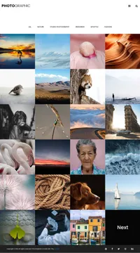 photographer mini website template desktop screenshot