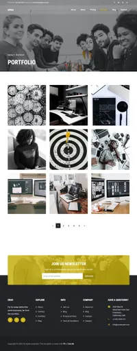eroo mini website template desktop screenshot