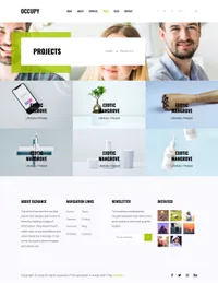 occupy mini website template desktop screenshot