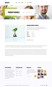 occupy mini website template desktop screenshot