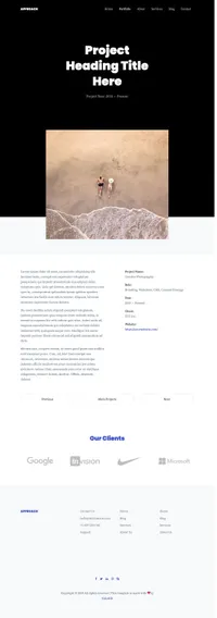 approach mini website template desktop screenshot