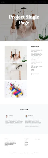 innova mini website template desktop screenshot