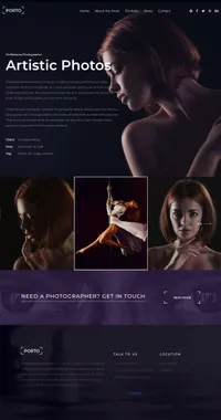 porto mini website template desktop screenshot