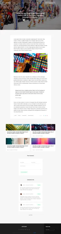 avision mini website template desktop screenshot
