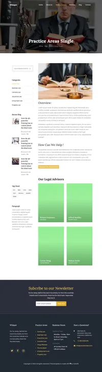 whisper mini website template desktop screenshot