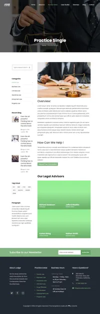 judge mini website template desktop screenshot