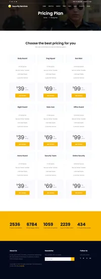 security mini website template desktop screenshot