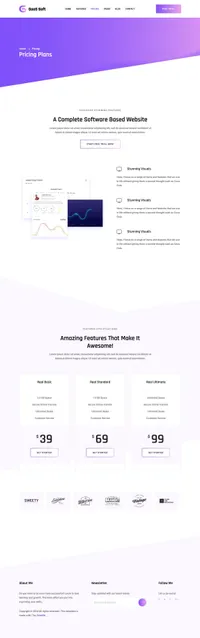 gaas mini website template desktop screenshot