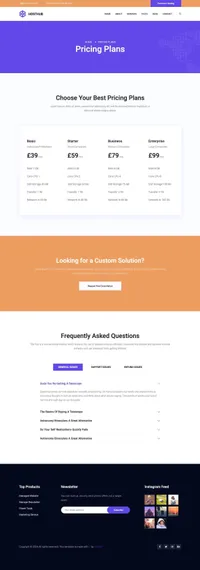 hosthub mini website template desktop screenshot