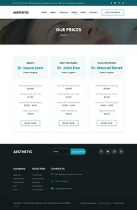 aesthetic mini website template desktop screenshot