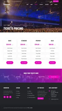 convention mini website template desktop screenshot