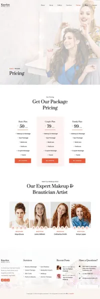 kayelux mini website template desktop screenshot