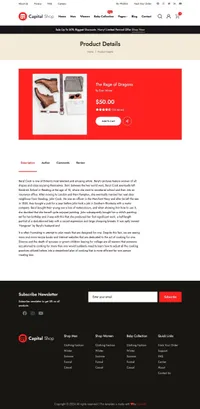 capitalshop mini website template desktop screenshot