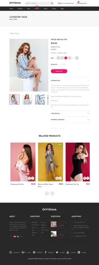 divisima mini website template desktop screenshot