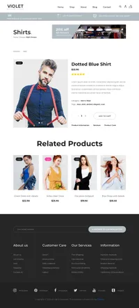 violet mini website template desktop screenshot