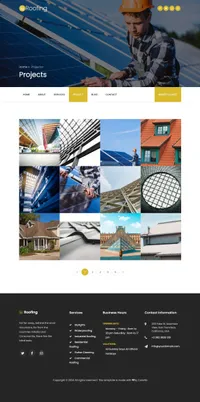 roofing mini website template desktop screenshot