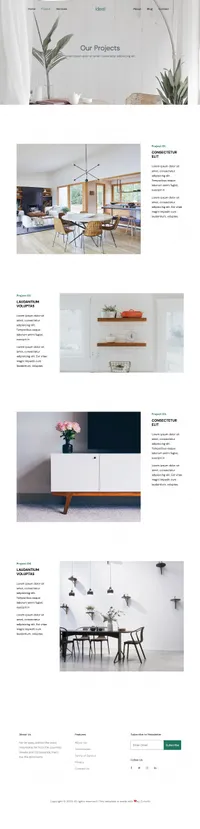 ideal mini website template desktop screenshot